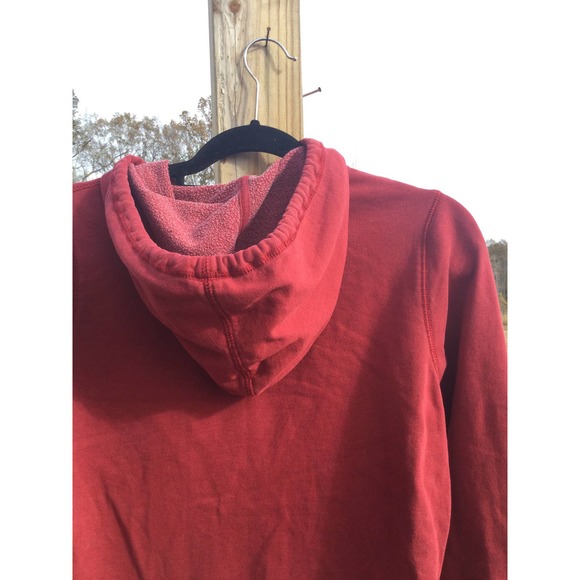 Vintage Lucky Brand womens zip up hoodie sweatshirt M embroidered red Y2K crane - Picture 4 of 12